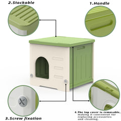 TSEHOOHOO weatherproof cat shelter features sealed three sides for versatile use.