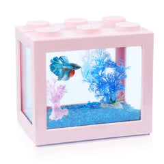 Tsxurepaw stackable cube tank with compact 16 cm design for small life.