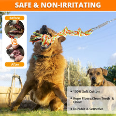 TT TRSMIMA dog pull rope toy in action for engagement