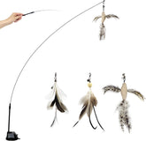 TTcat cat wand with suction cup for window play and easy setup