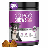 TTIXRL 200 Chews No Poo bottle label highlighting digestive support.