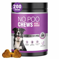TTIXRL 200 Chews No Poo bottle label highlighting digestive support.