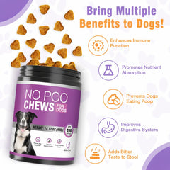 TTIXRL No Poo Chews close-up shows chewy texture dogs may enjoy.