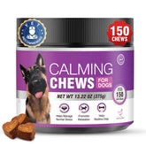 TTLXRL Calming Chews bottle shows melatonin support for anxious dogs during stressful events.
