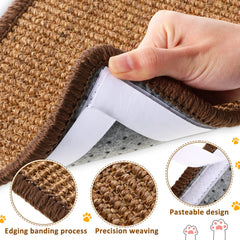Tuanse-cat-scratcher-mat-wall-mount option keeps furniture safe during play.