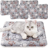 Tuanse paw-pattern small bed gray for crates and kennels, cozy for small pets.