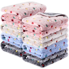 Tudomro 8-pcs guinea pig blankets pack offers soft, washable bedding for small pets.
