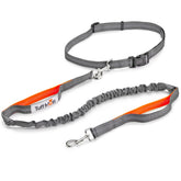 Tuff Mutt hands free leash with waist belt for comfortable, natural stride during walks.