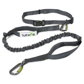The Tuff Mutt hands-free waist leash clip enables smooth sliding for versatile movement.