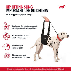 Tuff Pupper sling hip harness used for climbing stairs with support