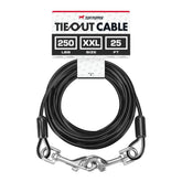Tuff Pupper dog tie-out cable 25ft for safe yard exploration.
