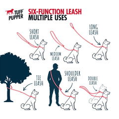 Tuff Pupper dual-dog leash configuration for walks with two dogs