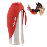 Tuff Pupper PupFlask bottle with lid open for quick hydration.