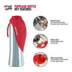 Tuff Pupper PupFlask leaf-fold bowl demonstrates compact storage during travel.