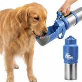 Tuff Pupper PupFlask Pro 50oz blue bottle keeps water cold on long hikes