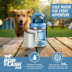 PupFlask Pro insulation maintains cold water longer