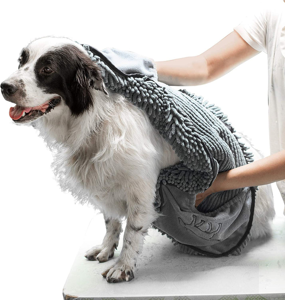 Tuff Pupper Quick Dry Towel with ultra-absorbent fabric soaks moisture quickly