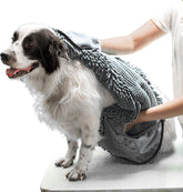 Tuff Pupper Quick Dry Towel with ultra-absorbent fabric soaks moisture quickly