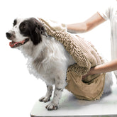 Tuff Pupper Quick Dry Towel absorbs water rapidly for a quicker dog cleanup