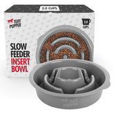 Tuff Pupper slow feeder insert bowl with 2 cup capacity slows eating during meals.