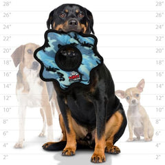 TUFFY World’s Tuffest soft toy black trim protects seams during rough play.