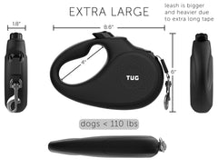 TUG Monochrome XL heavy-duty internal coil maintains consistent retraction on varied terrain