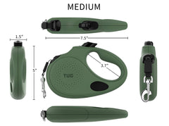 TUG Oval integrated waste bag dispenser for convenient on-the-go cleanup.