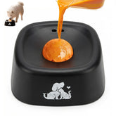 TUGFREE slow feeder bowl with lick sphere for mindful licking during treats.