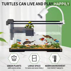Tuhaoking turtle tank kit filter ensures clean water for healthy habitats.