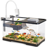 Tuhaoking turtle tank kit main view, all-in-one habitat ready for small reptiles.
