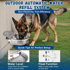 TUHPIBK stainless steel dog bowl close up showing durable drinking surface