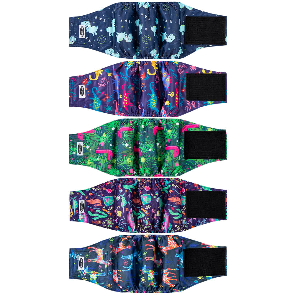 Tuiskusa male dog diapers pack front view showing easy containment for daily wear