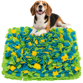 TUKOAW Snuffle Mat with colorful fabric strips for scent training and slow feeding.