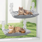 Turbosus cat window perch with foldable frame for space-saving lounging