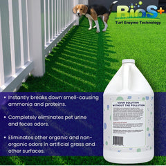 Applying BioS+ on artificial turf to reduce odors at the source