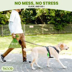 TVOOD leak-proof bags with two dispensers enable quick, clean disposal