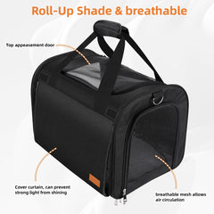 TWDEPART carrier features reinforced Oxford fabric for durable, scratch-resistant travel.