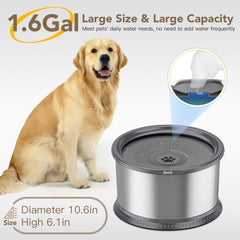 Twinsing floating disk controls drinking for large dogs