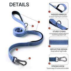TwoEar leash with traffic handle for safer street control