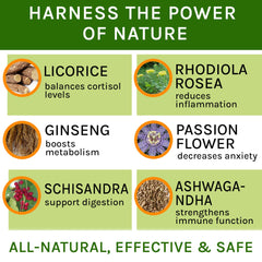 TwoFurFinds Adrenal Balance label close-up highlighting herbal blend benefits.