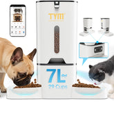 TYM automatic cat feeder with dual cameras monitors meals for two cats anytime
