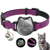 Typecase waterproof Airtag cat collar with secure buckle for night adventures.