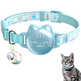 Typecase waterproof Airtag cat collar in outdoor view for daily safety.