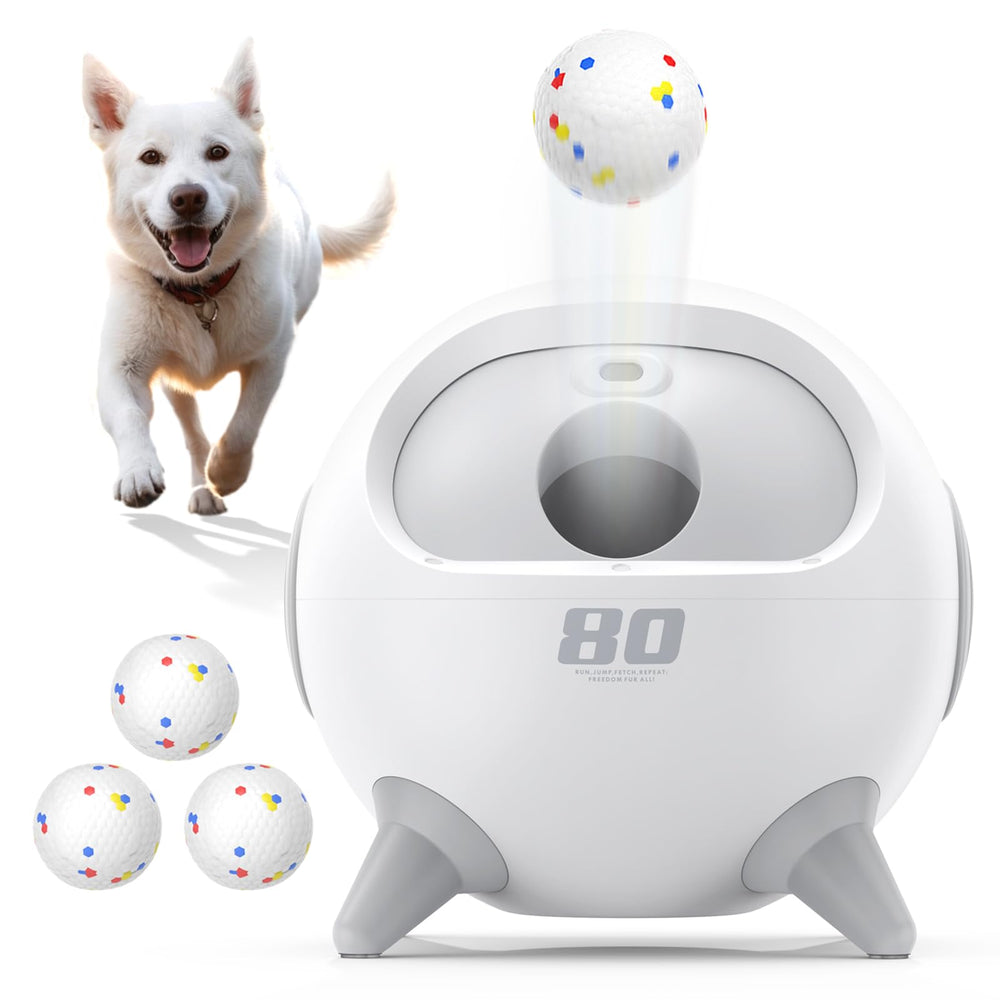 uahpet automatic ball launcher with obstacle detection keeping play safe during fetch