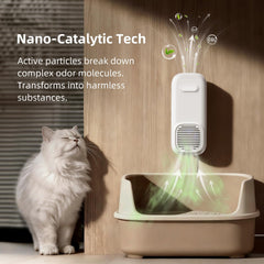 uahpet cat litter deodorizer with cord extended 5ft for flexible placement.