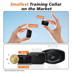 UbaNinva Tiniest Dog Collar side view showing slim profile for comfort