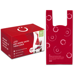 Ubbi Pet Waste Sacks lavender-scented odor-control for fresher litter disposal.