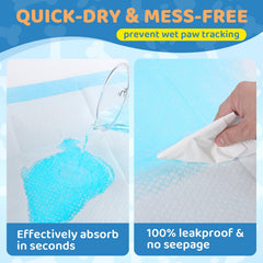 UGODAR quick-dry 3D diamond top layer keeps paws dry.