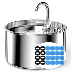 UIOOQ cat water fountain stainless steel body promotes safe hydration