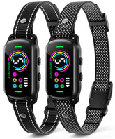 UJYOIIY bark collar full setup shows adjustable fit and night visibility.
